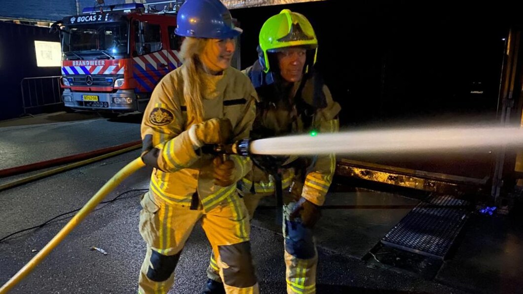 Femke bij de brandweer